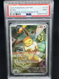 Eevee 173 PSA 9 2025 Pokemon SVP EN Prismatic Evolutions ETB Promo - Image 1