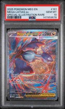 2025 POKEMON MEG EN-MEGA EVOLUTION #181 MEGA LATIAS EX PSA 10 - Image 1