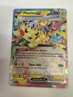 Pokemon TCG Pikachu ex 057/191 SV08 Surging Sparks Double Rare Full Art Holo - Image 1