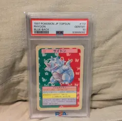 Pokemon TCG Topsun Rhydon Blue Back PSA 10 #112 1997 Japanese Vintage Card - Image 2