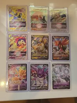 Lot Of 9 Pokemon Cards See Pics Mewtwo V Crobat Zapdos Dragonite - Image 1