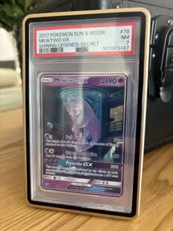 2017 Pokemon Mewtwo GX 78/73 Shining Legends Secret Rare “Mewtube” PSA 7 DAMAGED - Image 3