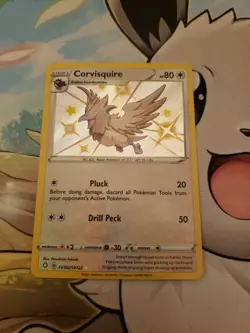 Shiny Corvisquire SV102/SV122 Ultra Rare Shining Fates Pokemon TCG Near Mint - Image 1
