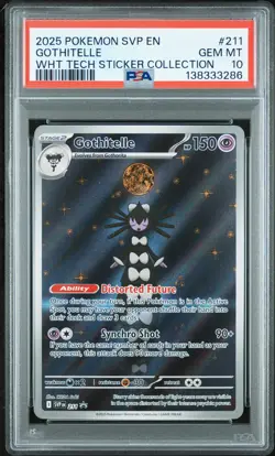 2025 Pokemon Svp En-Sv Black Star Promo #211 Gothitelle Wht Tech Sticker PSA 10 - Image 1