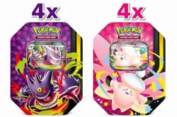Pokemon TCG Mega Moonlit Tin Mega Clefable ex Mega Gengar PRESALE Lot Of 8 - Image 1