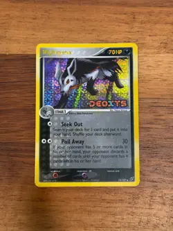 Pokemon Deoxys Mightyena 12/107 Reverse Holo MP - Image 1