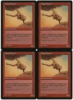 MTG Mogg Fanatic x4 Tempest Common LP Playset - Image 1