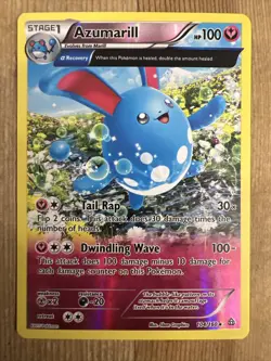 Pokemon TCG Azumarill Primal Clash 104/160 Reverse Holo Holo Holo Rare LP - Image 1