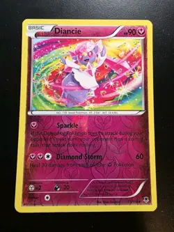 Diancie 71/119 XY Phantom Forces Reverse Holo Rare Pokemon Card - LP - Image 1