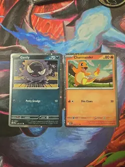 Pokemon TCG Ascended Heroes Sticker Tech Promo Set Charmander And Gastly - Image 1