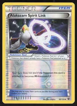 Alakazam Spirit Link 90/124 Uncommon Fates Collide Pokemon Reverse Holo LP - Image 1