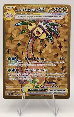 Pokemon TCG Hyper Rare (Gold) Version of Alolan Exeggutor Ex. * PSA 10 Contender - Image 1