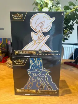 Pokemon Center ETB Mega Evolution Gardevoir & Lucario with Box New Sealed Set - Image 1