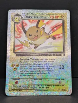 Dark Raichu Legendary Reverse Holo #7/110 Rare WOTC Pokemon TCG Card Firework HP - Image 3