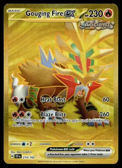 Gouging Fire ex 214/162 Hyper Rare Temporal Forces Pokemon Near Mint - Image 1