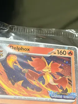 Pokemon Chaos Rising Stamped Promo - Delphox 013/086 - Best Buy SEALED “HALO 🌀” - Image 2