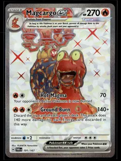 Magcargo ex 191/167 Twilight Masquerade Ultra Rare Pokemon - Image 1