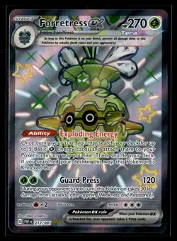 Forretress ex 212/091 Paldean Fates Shiny Ultra Rare Pokemon - Image 1