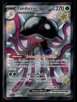 Toedscruel ex 213/091 Paldean Fates Shiny Ultra Rare Pokemon - Image 1
