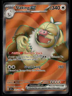 Slaking ex 227/191 Surging Sparks Ultra Rare Pokemon - Image 1