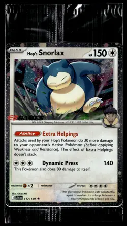 Hop's Snorlax 117/159 EB Games Promo Journey Together Rare Pokemon - Image 1