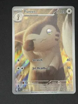 Pokemon TCG Furret Journey Together 168/159 Illustration Rare Card NM - Image 1