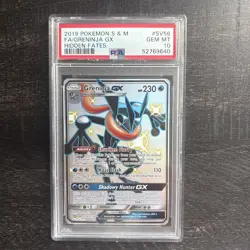 2019 POKEMON SUN & MOON HIDDEN FATES #SV56 FULL ART/GRENINJA GX PSA 10 - Image 1