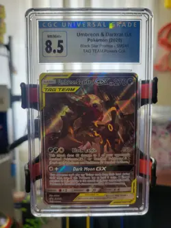 2020 POKEMON #SM241 UMBREON & DARKRAI GX CGC 8.5 - Image 1