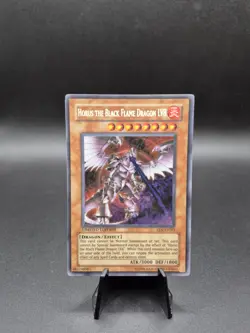 Yu-Gi-Oh Horus The Black Flame Dragon LV8 Secret Rare Limited Ed. EEN-ENSE1 MP - Image 1