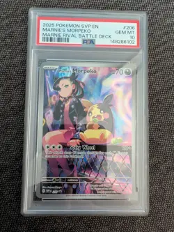PSA 10 Marnie's Morpeko Marnie Deck Promo SVP 206 GEM MINT Graded Pokemon Card - Image 1