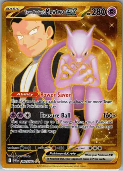Team Rocket's Mewtwo ex 240/182 SV10: Destined Rivals - Pokemon Card - NM - Image 1