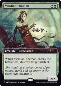 Viridian Shaman - Foil Extended Art Secret Lair NM MTG - Image 1