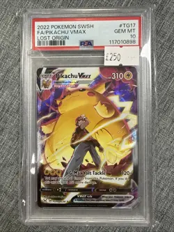 PSA 10 - Pokemon TCG Pikachu VMAX Lost Origin Trainer Gallery TG17/TG30 - Image 1