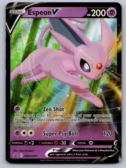 Espeon V SWSH201 Holo Promo Sword & Shield Promo Pokemon Holo Near Mint - Image 1