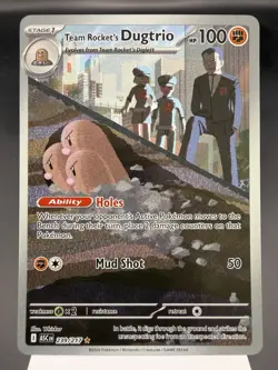 Team Rocket’s Dugtrio 239/217 - Illustration Rare - Ascended Heroes Pokemon MINT - Image 1