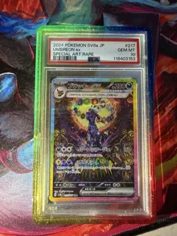 ✅ 2024 Pokemon Terastal Fest Umbreon Ex #217 JP GEM MT PSA 10 Special Art Rare - Image 2