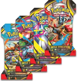 24 x Pokemon TCG Mega Evolution Sleeved Blister Pack Sealed New Booster Pack - Image 1