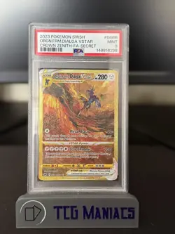 2023 POKEMON CROWN ZENITH SECRET #GG68 FULL ART/ORIGIN FORME DIALGA VSTAR PSA 9 - Image 1