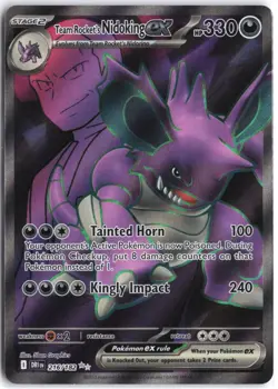 Team Rocket's Nidoking ex 216/182 Ultra Rare Destined Rivals Pokemon NM - Image 1
