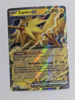 Zapdos ex - 145/165 SV: Scarlet & Violet 151 Double Rare Pokemon TCG NM - Image 1