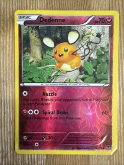 Dedenne 70/119 XY Phantom Forces REVERSE HOLO Pokemon DMG - Image 1