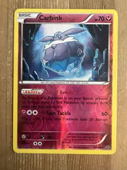 Carbink - 47/108 - Rare - Reverse Holo LP, English Pokemon Roaring Skies - Image 1