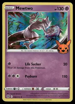 Pokemon Cards Mewtwo 056/172 Trick or Trade BOOster Holo Promo NM *2 - Image 1