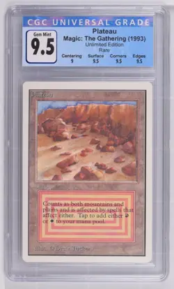 Plateau (CGC GEM MINT 9.5 - POP 1 of 8) - MTG Unlimited Edition - RareCo - Image 1