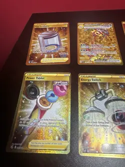 Pokemon Card Lot: 8 GOLD POKEMON CARD LOT LP-NM ENLGISH - Image 2