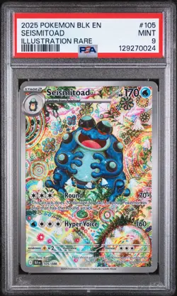 Pokemon TCG Seismitoad 105/086 Illustration Rare PSA 9 - Image 1