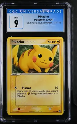 Pikachu 74/112 EX Fire Red & Leaf Green Pokemon CGC 9 Mint - Image 1