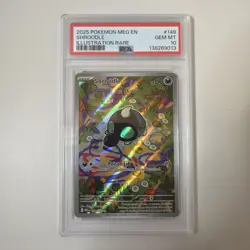 Pokemon PSA 10 GEM Shroodle 149/132 Mega Evolution Illustration Rare 2025 #6076 - Image 1
