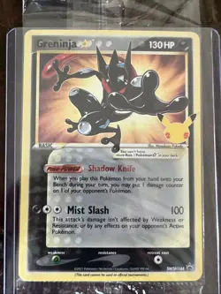 Pokemon TCG Greninja Star Gold Star Promo Card Sealed, #SWSH144 - Image 1