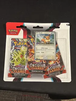 Obsidian Flames 3 pack blister+ Eevee Promo Pokemon TCG - Image 1